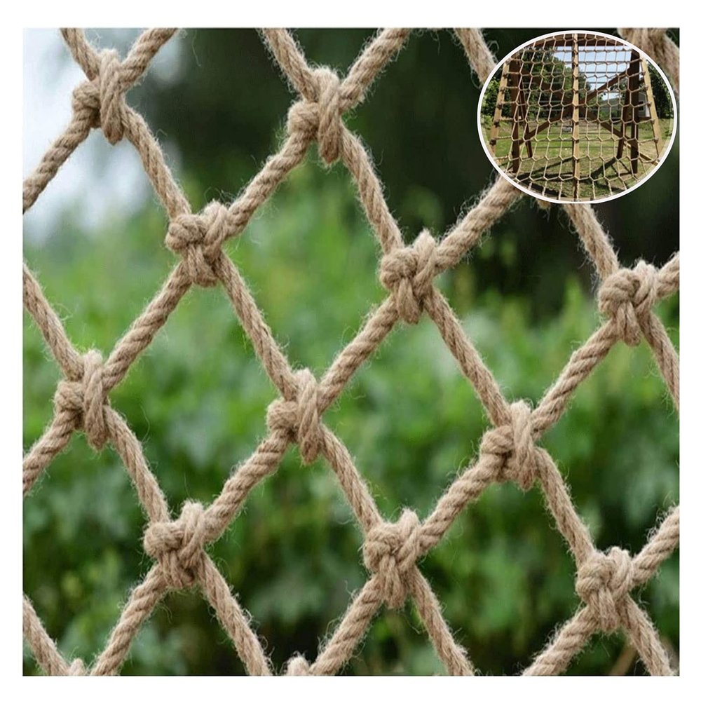 Hynet Child Safety Net, Climbing Rope Net Outdoor Treehouse Fence Playground Protective Net Kids Rope Ladder Garden Hammock Railing Decor (Size : 2 * 8m(7 * 26ft))