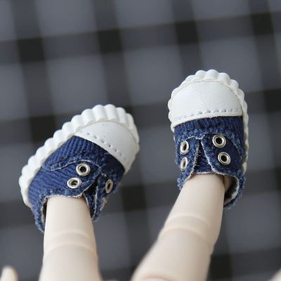 XiDonDon Doll Shoes Fashion Canvas Shoes for Ob11,GSC, 1/12 BJD, Body9 Doll Accessories (Navy Blue)