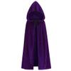 LMYOVE Velvet Cloak, Hooded Cape for Men & Women Christmas Halloween Costume (80 cm/31.50 inch, Purple) view 1