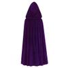 LMYOVE Velvet Cloak, Hooded Cape for Men & Women Christmas Halloween Costume (80 cm/31.50 inch, Purple) view 2