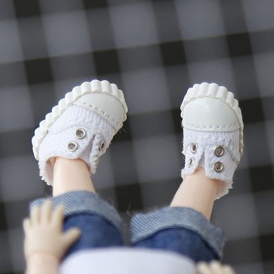XiDonDon Doll Shoes Fashion Canvas Shoes for Ob11,GSC, 1/12 BJD, Body9 Doll Accessories (White)