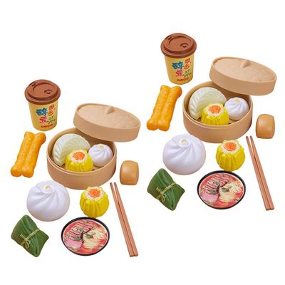 26pcs Dim Sum Toy Steamer Buns Chinese Breakfast Toy Kids Pretend Play Kitchen for Boys Girls