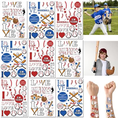 360 Ct Baseball Temporary Tattoos - Sports/Baseball Birthday Party Supplies Goodie Bag Stuffers Favors Prize Motivational Stickers(30 Sheets)