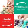 BEKILOLE Wooden Montessori Toys for Kids Toddler Number Puzzles Sorter Counting Shape Stacker Stacking Game Preschool Toys for Boy Girl Learning Education Math Blocks Year Old Girl Gifts (Macron) view 3