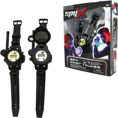 SpyX / Spy Wrist Talkies. 8-1 Multifunctional Walkie Talkies Toy Spy Watch for Kids. Hands-Free Two-Way Radio Spy Gadget Watch for Junior Secret Agent / Ninja Spy. 2-Pack