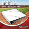 Baseball Card Binder with 50 Transparent Sleeves | Baseballz Texture by All Star Products | Real Look & Feel | Patented 3-Ring Album for Trading Card Protection view 2