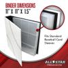 Baseball Card Binder with 50 Transparent Sleeves | Baseballz Texture by All Star Products | Real Look & Feel | Patented 3-Ring Album for Trading Card Protection view 4