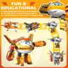 Super Wings 5" Transforming Golden Boy, Airplane Toys Vehicle Action Figure, Transforming Plane to Robot, Birthday Gifts for 3 4 5 Year Old Boys Girls Preschool Kids, Gold view 4