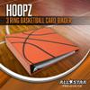 Basketball Card Binder with 50 Transparent Sleeves | Hoopz Texture by All Star Products | Real Basketball Look & Feel | Patented 3-Ring Album for Trading Card Protection view 2
