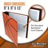 Basketball Card Binder with 50 Transparent Sleeves | Hoopz Texture by All Star Products | Real Basketball Look & Feel | Patented 3-Ring Album for Trading Card Protection view 4