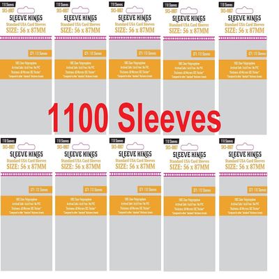 Sleeve Kings Standard USA Card Sleeves 56 X 87 mm (10x110 Pack, 1100 Sleeves)