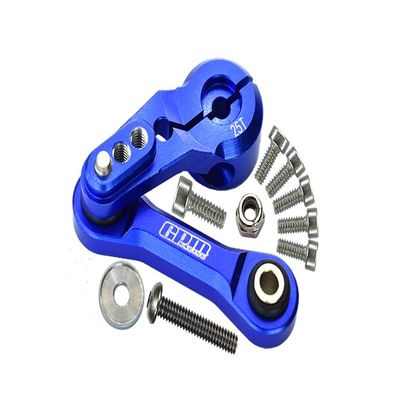 Aluminum Tie Rod + 25T Servo Horn for Arrma 1:8 KRATON/Typhon/Talion/Outcast/Notorious/KRATON V5 / Notorious V5 / 1:7 Limitless/Infraction/Mojave/FIRETEAM - 11Pc Set Blue
