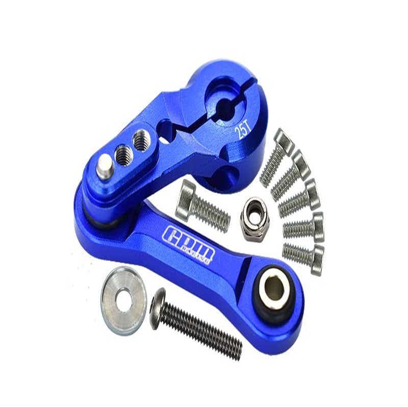 Aluminum Tie Rod + 25T Servo Horn for Arrma 1:8 KRATON/Typhon/Talion/Outcast/Notorious/KRATON V5 / Notorious V5 / 1:7 Limitless/Infraction/Mojave/FIRETEAM - 11Pc Set Blue