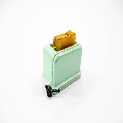 Dollhouse Miniatures Green Electric Toaster Bakery Cooking Kitchen Machine 15873