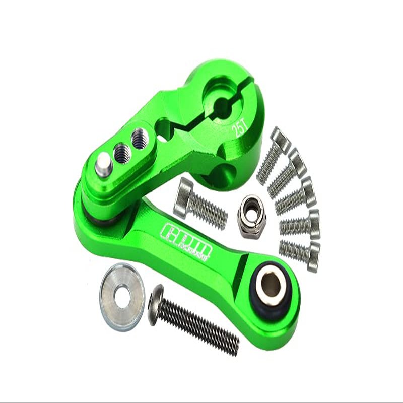 Aluminum Tie Rod + 25T Servo Horn for Arrma 1:8 KRATON/Typhon/Talion/Outcast/Notorious/KRATON V5 / Notorious V5 / 1:7 Limitless/Infraction/Mojave/FIRETEAM - 11Pc Set Green