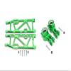 GPM for Arrma KRATON/Outcast/Notorious 6S BLX Upgrade Parts Aluminum Rear Lower Arms + Rear Knuckle Arms - 14Pc Set Green view 1