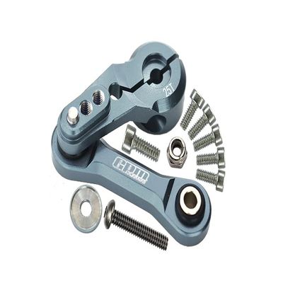 Aluminum Tie Rod + 25T Servo Horn for Arrma 1:8 KRATON/Typhon/Talion/Outcast/Notorious/KRATON V5 / Notorious V5 / 1:7 Limitless/Infraction/Mojave/FIRETEAM - 11Pc Set Gray Silver