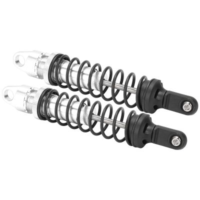 RC Shocks Damper Shock Absorber 2Pcs 173mm Spring Shock Absorber Damper Compatible with 94050 1/5 RC Gasoline OffRoad Ca(Silver)