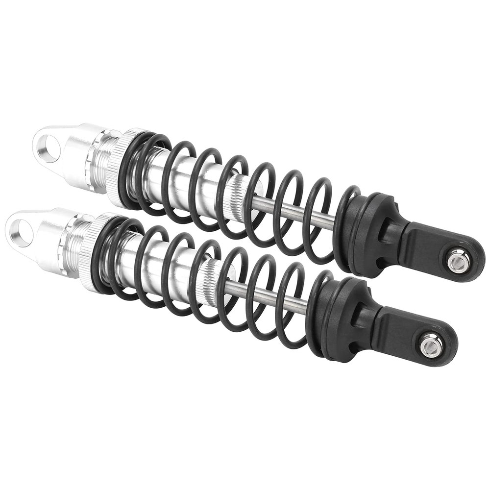 RC Shocks Damper Shock Absorber 2Pcs 173mm Spring Shock Absorber Damper Compatible with 94050 1/5 RC Gasoline OffRoad Ca(Silver)
