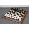 RoyalChessMall-3.8" Black and Ivory White Painted Staunton Chess Pieces only Set - Weighted Wood view 4