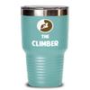 Rock Climbing Tumbler The Climber Best Gift For Rock Climber 30oz, Teal Green view 1