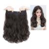 Hgfkt Cosplay Wig Women's Wavy Black Long Hair Wigs Women's Body Wavy Middle Heat-Resistant Synthetic Full Wigs Women's Fashion Wavy Long Curly Hair Wigs Wavy Black Brown (Color : Black) view 1