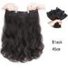 Hgfkt Cosplay Wig Women's Wavy Black Long Hair Wigs Women's Body Wavy Middle Heat-Resistant Synthetic Full Wigs Women's Fashion Wavy Long Curly Hair Wigs Wavy Black Brown (Color : Black) view 4