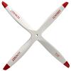 11x8 CW 4 Blades Engine Wooden Propeller White for Fuel Power RC Model Airplane view 1
