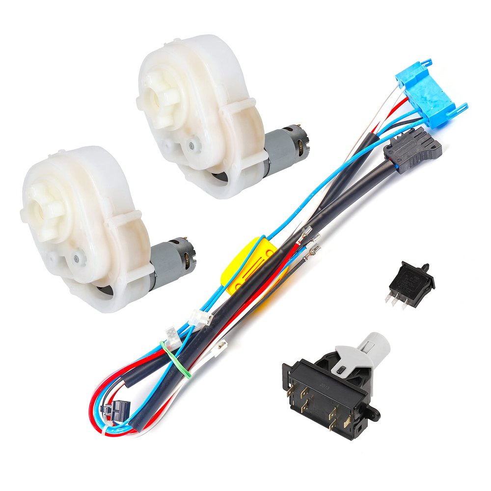JONATURE Overhaul Kit Wiring Harness Gear Shifter Foot Switch Motor Gearbox for Peg Perego Power Pull Power Loader, Repair Replacement Parts for Children Ride On Car