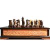 LANGWEI Chess Set for Adults,Classic Family Chess Board Game with Storage Drawer & Felted Game Board Interior,Travel Wood Chess Set for Chess Lovers view 1
