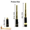 Lord of Battles 10x Magnification Pirate Spyglass Extendable Brass Telescope with Leather Holder & Brass Buckle | LARP Cosplay view 2