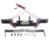 LAFEINA Metal Bumper with LED Lights for 1:10 RC Crawler Car SCX10 90046 TRX-4 (Front & Rear Bumper) view 2