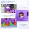 Qaba Caterpillar Tunnel, Toddler Tunnel for Kids Crawl and Climb Through, Kids' Play Structure Indoor Outdoor, 2 Sections, Purple view 3