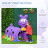 Qaba Caterpillar Tunnel, Toddler Tunnel for Kids Crawl and Climb Through, Kids' Play Structure Indoor Outdoor, 2 Sections, Purple view 4