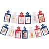 4th of July 12 Month Photo Banner 1st Birthday Party Decoration Newborn Milestone First Year Red White Blue Star Photo Prop view 1