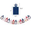 4th of July 12 Month Photo Banner 1st Birthday Party Decoration Newborn Milestone First Year Red White Blue Star Photo Prop view 2