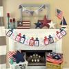 4th of July 12 Month Photo Banner 1st Birthday Party Decoration Newborn Milestone First Year Red White Blue Star Photo Prop view 3