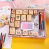 Unicorn Wooden Stamp and Sticker Set for Girls, Unicorn, Mermaid, Panda, Alpaca, Sloth, Cats, Rainbow, Butterfly Stamps, Activity Craft Set for Girls Boys Kids Gift Ages 4 5 6 7 8 9 10 Years Old view 2