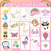 Unicorn Wooden Stamp and Sticker Set for Girls, Unicorn, Mermaid, Panda, Alpaca, Sloth, Cats, Rainbow, Butterfly Stamps, Activity Craft Set for Girls Boys Kids Gift Ages 4 5 6 7 8 9 10 Years Old view 4