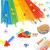 Ggiibro Straw Constructor Toys STEM Building 600Pcs Toy Interlocking Plastic Engineering Thin Tube Blocks Educational Kit for 3 4 5 6 7years Kids Boys and Girls Gift Preschool Toy with Storage Box view 3