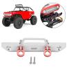 1/24 RC Front Bumper Aluminum Alloy Metal Front Bumper Accessories for SCX24 90081(Silver) view 4