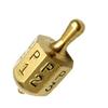 Put and Take Spinner - Solid Brass Game Spin Dice Top Game of Chance Gambling Spinner TOP DICE Type Spinning FAUROREST view 1