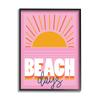 Stupell Industries Beach Days Quote Rising Sun Ray Horizon Pink view 1