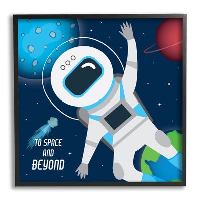 Stupell Industries to Space and Beyond Blue Comet Astronaut Wave