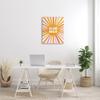 Stupell Industries Bold Summer Typography Playful Rainbow Sun Rays, Designed by Angela Nickeas Canvas Wall Art, Yellow view 2