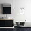 Stupell Industries Minimal Bathroom Rules Sign Good Family Hygiene, Designed by Lettered and Lined White Framed Wall Art, Black view 2