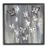 Stupell Industries Rustic Monochromatic Patterned Butterflies Flying Insects view 1