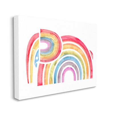 Stupell Industries Overlapping Rainbows Abstract Perpendicular Arch Shapes, Designed by Daphne Polselli Canvas Wall Art, Multi-Color