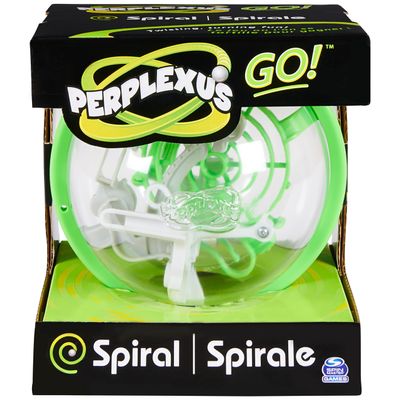 Perplexus GO! Spiral, Compact Challenging Puzzle Maze Skill Game, for Adults and Kids Ages 8 and up (Styles Vary)