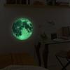 Alnicov 11.8 Inch Luminous Moon Wall StickerGlow in The Dark Moon Decor,Perfect Ceiling Wall Decor for Bedroom Living Room Birthday Decor Green view 2